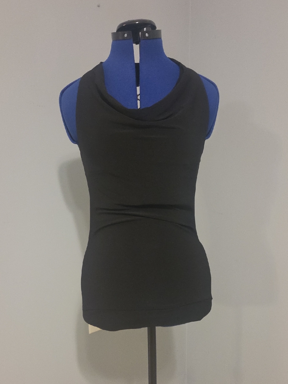 American City Wear Black Sleeveless Cowl Neck Tank
